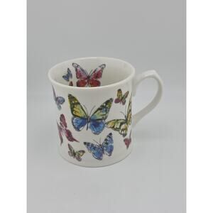 COOKSMART England Colorful Wrap Around Butterfly Fine China 14oz Coffee Mug